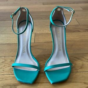 Stuart Weitzman Green Heeled Sandals